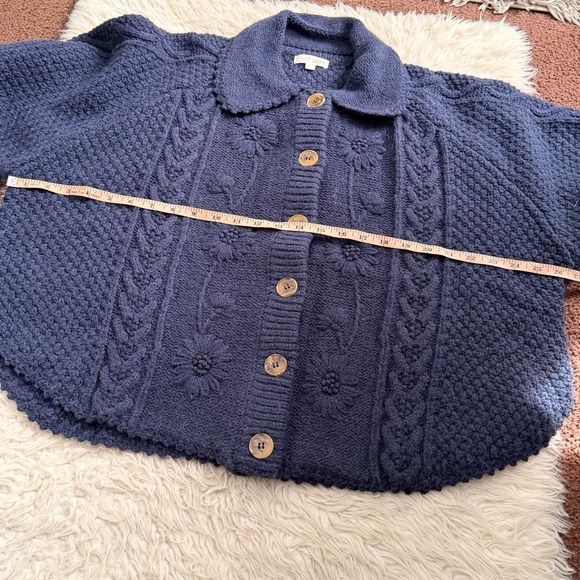 Louise Misha Khellane Maille Cape - Navy - Picture 7 of 7